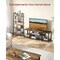 58 Inch TV Stand with Open Shelves, Media Console Table with Storage and Steel Frame for Living Room Bedroom Entertainment Setup